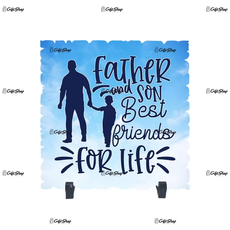 Father and son best friends for life, placheta cu mesaj 3